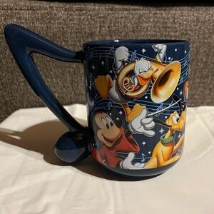 Disney Parks 2016 Magical Memories Musical Note Mug with Mickey, Donald, & Pluto
